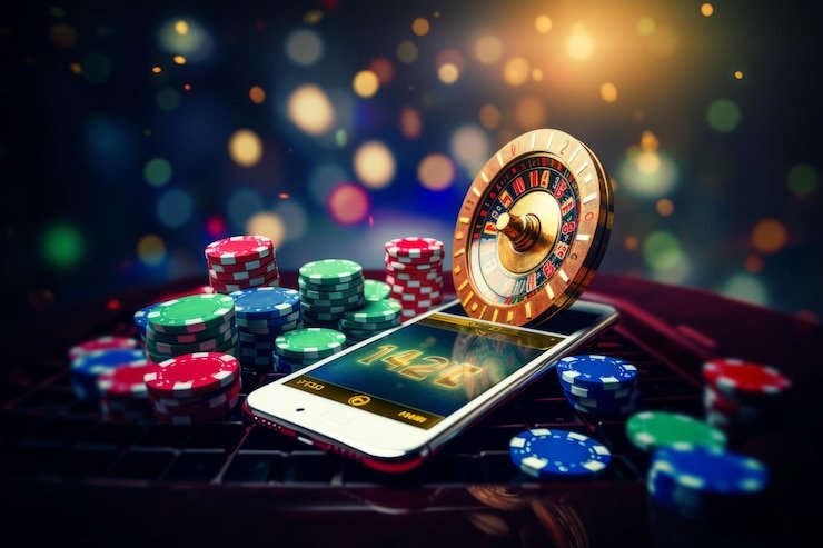 Ilustrasi roda roulette digital